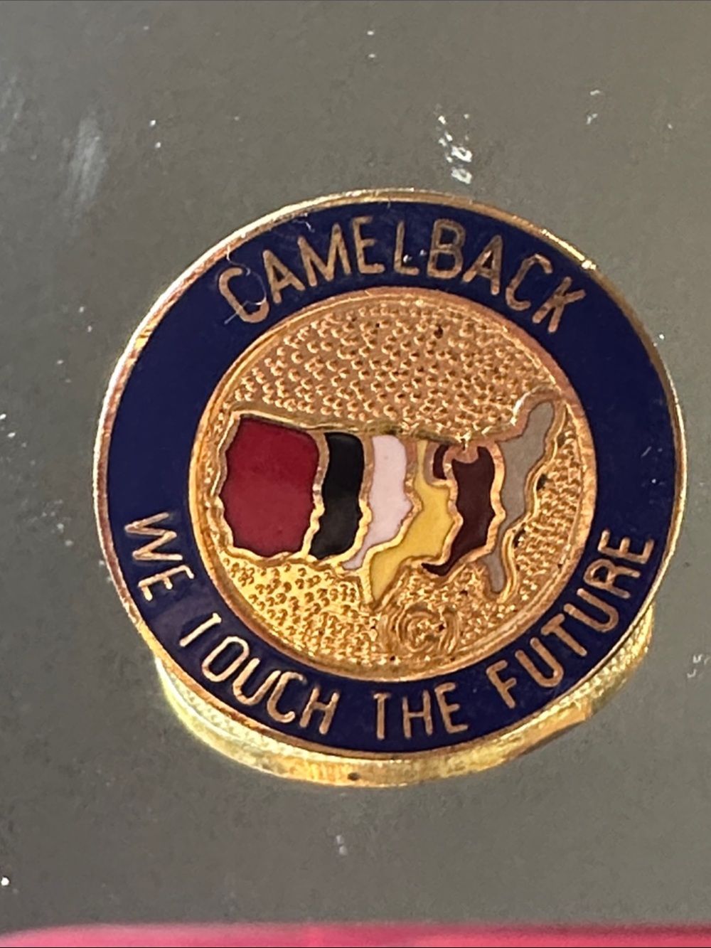 Vintage Camelback High School Phoenix AZ Blue & Gold Enamel Pin